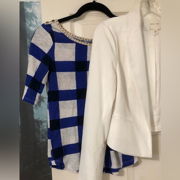 Anthropologie Jackets & Blazers - Urban Outfitters Cropped Blazer PLUS Anthropologie Postmark Tee